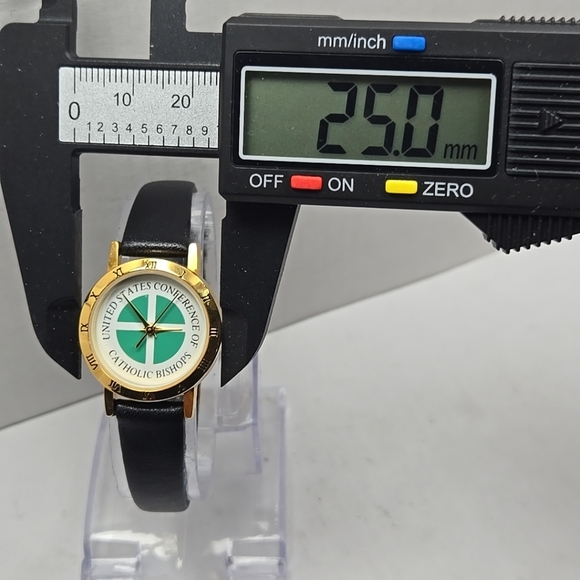 United States Conference Of Catholic Baptists Gold Tone Watch New Battery - Picture 4 of 11